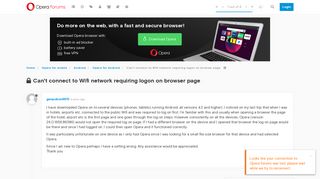 Can't connect to Wifi network requiring logon on browser page ...