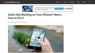 Safari Not Working on Your iPhone? Here's How to Fix It - Make Tech ...