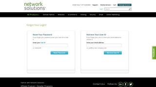 Forgot Network Solutions Account Login | Network Solutions