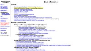 Network Tallahassee Technical Support -- Email Information