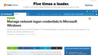 Manage network logon credentials in Microsoft Windows