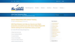 Verizon Networkfleet GPS Vehicle Tracking | USA Fleet Solutions