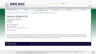 Networx-Bulgaria Ltd. - RIPE NCC
