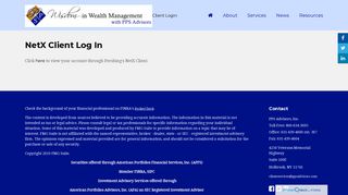 NetX Client Log In | Wisdom In Wealth Management - PPS Advisors