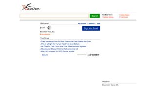 NetZero - My NetZero Personalized Start Page - Sign in