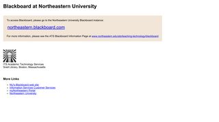 Blackboard Redirect - Northeastern University