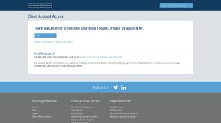 Neuberger Berman - Client Account Access