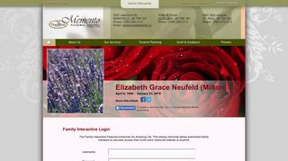Elizabeth Neufeld Login - BONNYVILLE, Alberta | Memento Funeral ...