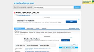 neuquen.gov.ar at WI. Pagina nueva 1 - Website Informer