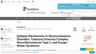Frontiers | Epilepsy Mechanisms in Neurocutaneous Disorders ...