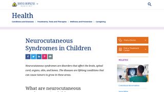 Neurocutaneous Syndromes | Johns Hopkins Medicine Health Library