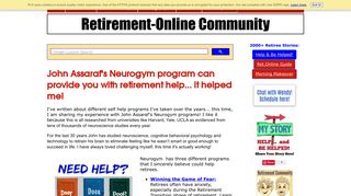 John Assaraf's Neurogym program can provide retirement help... it ...