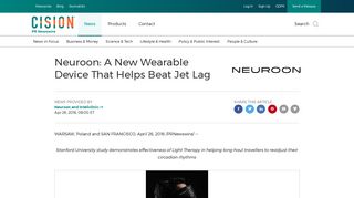Neuroon: A New Wearable Device That Helps Beat Jet Lag
