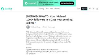 [METHOD] HOWTO: How I Gained 1000+ followers in 4 Days not ...