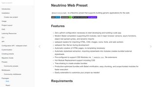 Web · Neutrino