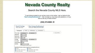 Nevada County MLS Search - Nevada County Realty