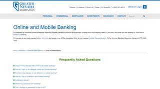 Online Banking FAQS | Mobile Banking FAQs - Greater Nevada Credit ...