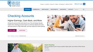 Checking Accounts | NV Credit Union | GNCU
