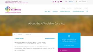 About the Affordable Care Act - Nevada Health Link - Official ...