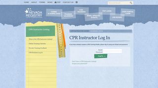 CPR Instructor Log In - The Nevada Registry