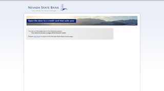 Credit Card Application - Nevada State Bank
