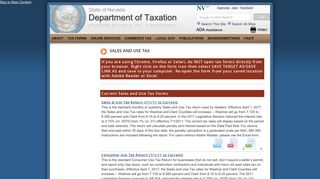 Sales & Use Tax Forms - Nevada Department of Taxation - State of ...