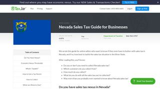 Nevada Sales Tax Guide for Businesses - TaxJar