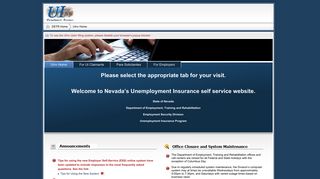 UInv - The Nevada Unemployment Insurance Claim Filing System