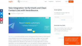 New Integration: Verify Emails and Clean Contact Lists with ... - Zapier