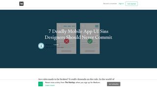 7 Deadly Mobile App UI Sins Designers Should Never Commit - Medium