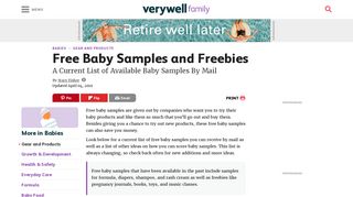 Free Baby Samples and Freebies By Mail - Verywell Family