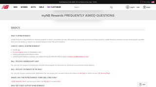 myNB Rewards Frequently Asked Questions - New Balance