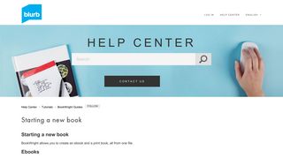 Starting a new book – Help Center