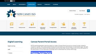 Digital Learning / Canvas Parent - New Caney ISD