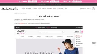 How to track my order - MakeMeChic