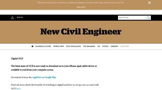 Digital NCE - read the latest issue here | Custom ... - New Civil Engineer