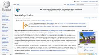 New College Durham - Wikipedia