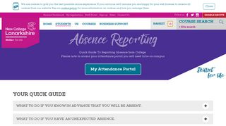 Absence Reporting | New College Lanarkshire