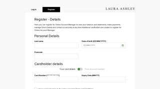 Registration - Online Account Manager | Laura Ashley
