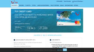 Thomson Credit Card - Tui