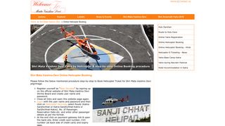 Shri Mata Vaishno Devi Yatra | Online Helicopter Booking - Jammu