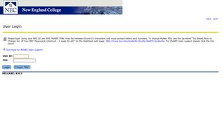 User Login - New England College