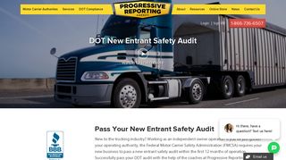 DOT New Entrant Safety Audit | Progressive Reporting