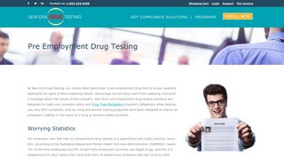Pre Employment Drug Testing - New Era Drug Screening