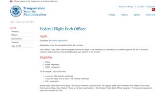Federal Flight Deck Officer | Transportation Security Administration