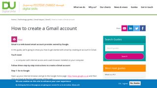 How to create a Gmail account | Digital Unite