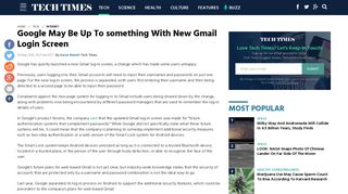 Google May Be Up To something With New Gmail Login Screen | Tech ...