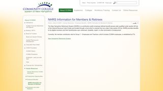 NHRS Information for Members & Retirees - CCSNH