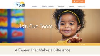 A Career That Makes a Difference - New Horizon Academy