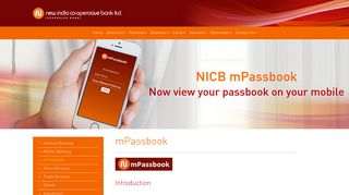 Services - mPassbook - New India Co-Operative Bank Limited